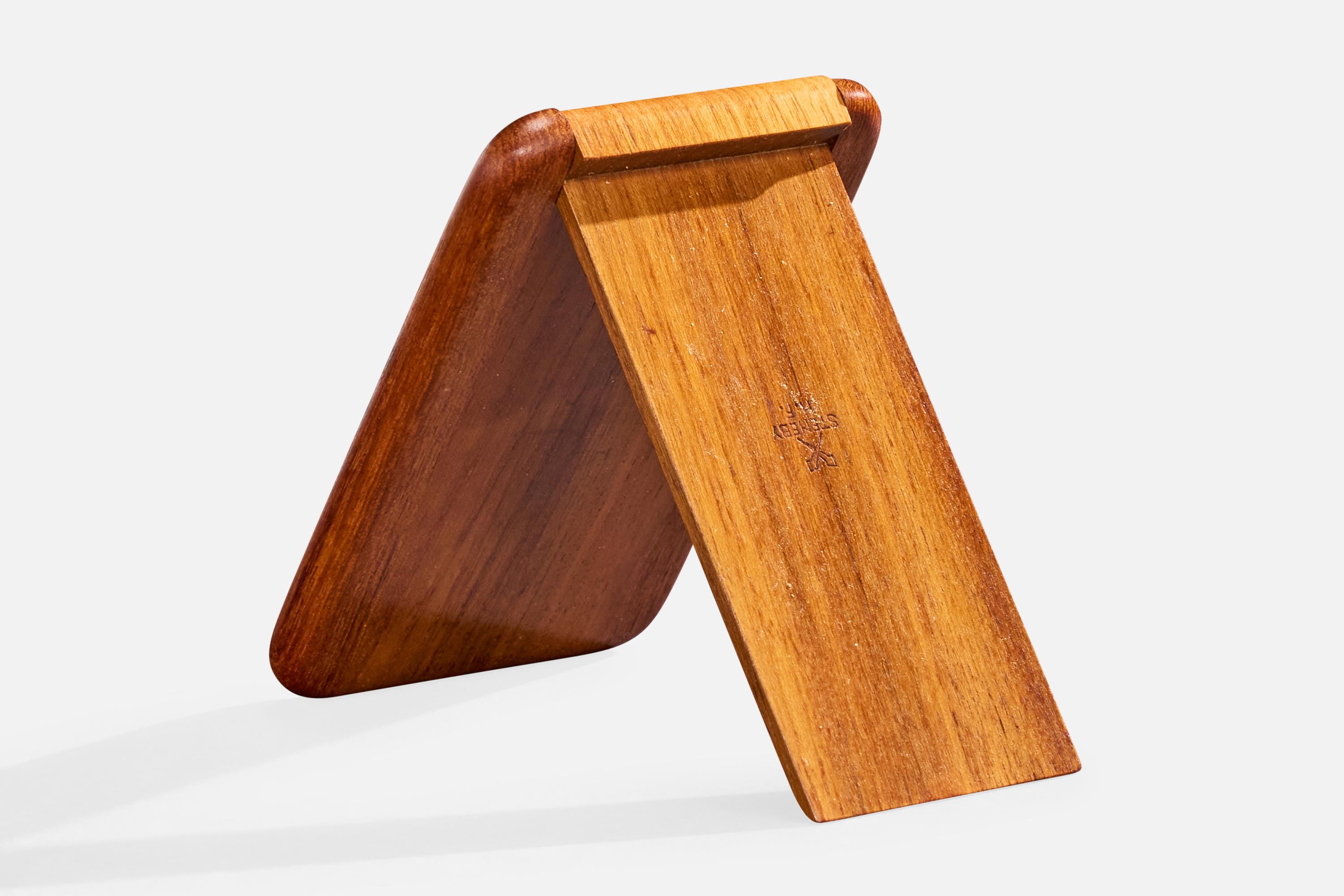 Suédois Steneby, miroir de table, Wood, Suède, années 1950 en vente