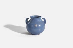 Steninge Keramik AB, Vase, Blue-Glazed Earthenware, Sweden, C. 1970s