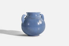Steninge Keramik AB, Vase, Blue-Glazed Earthenware, Sweden, C. 1970s