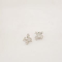 Stenzhorn for Cellini 18 Karat White Gold, 2.30 Carat Diamond Frog Earrings