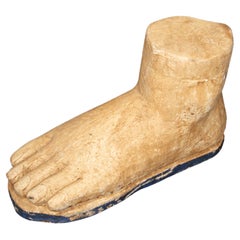 Step Back in Time: A Large Carved Wooden Foot with Character- 16"L
