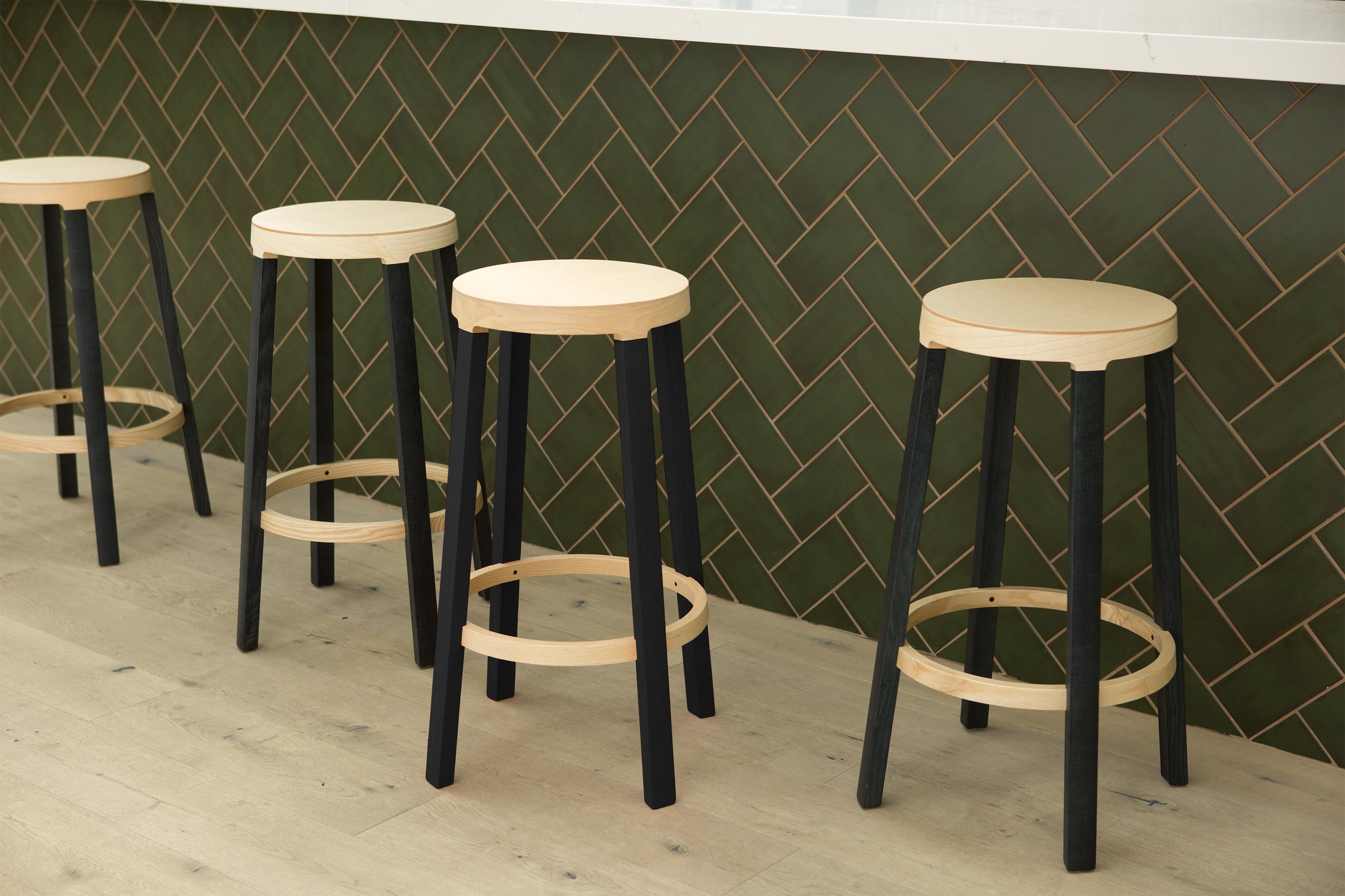 Italian Step, Sh750, Solid ash wood Blue Black Established & Sons Federico Gregorutti For Sale