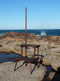Step stool from black walnut