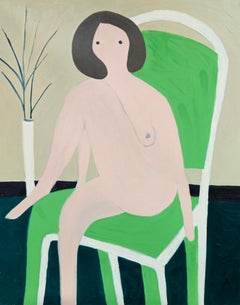 "Green chair", 100 x 80 cm, acrylic on canvas