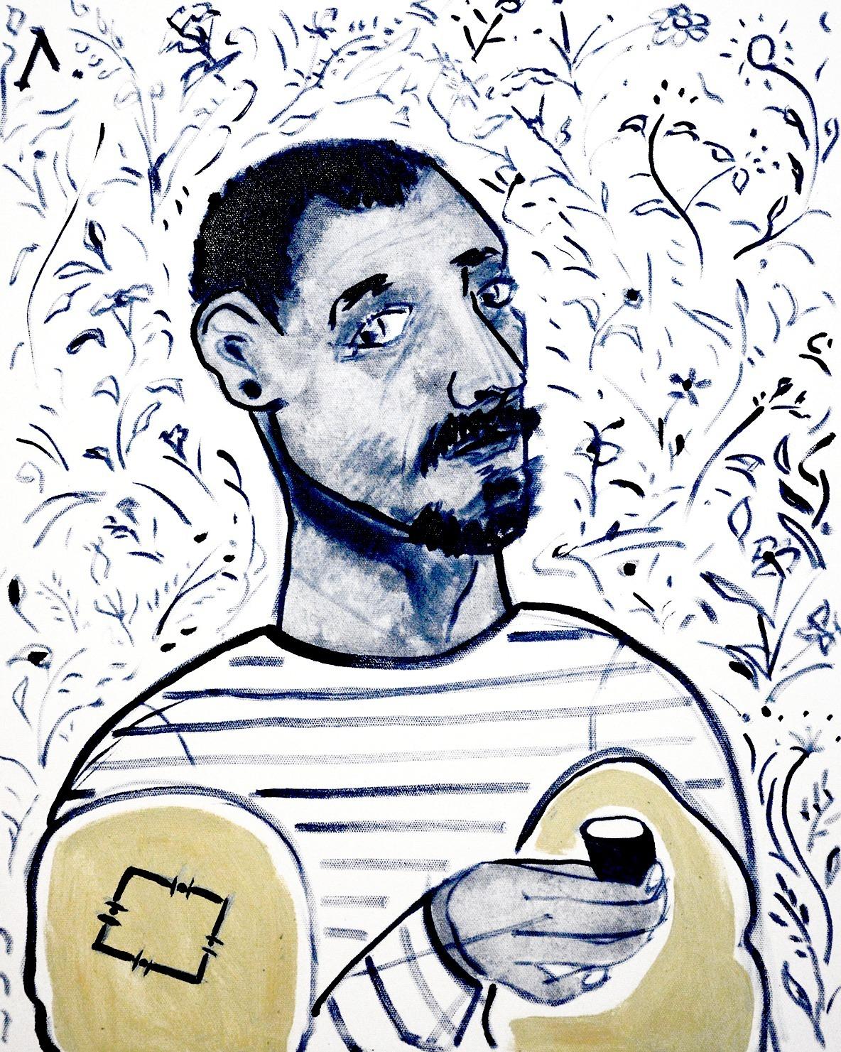 Inside the Box 2, 50 x 40 cm, Öl auf Leinwand – Art von Stepan Lysenko