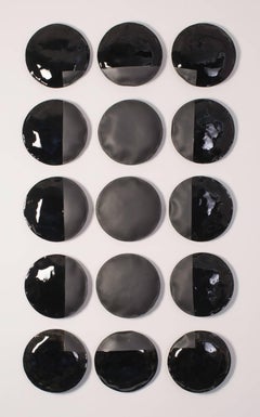 Porcelaine, Mural Installation, round shape, black tone