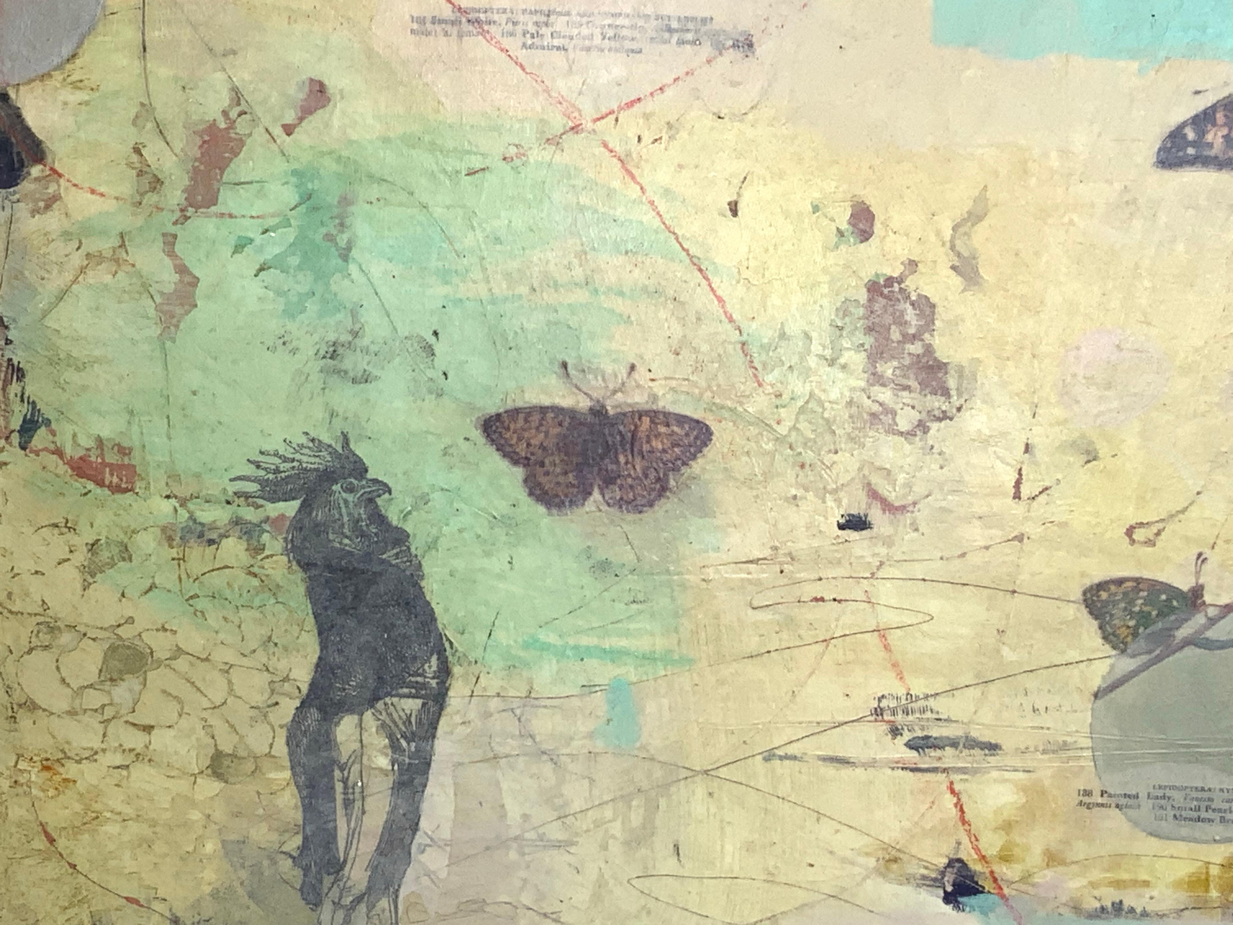 Chasing Butterflies, Original Painting - Contemporary Mixed Media Art by Steph Gimson