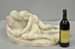 Stephan Abel Sinding (1846-1922) "Lovers Couple" Alabaster Marble Sculpture