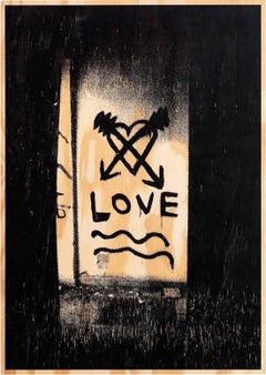 LOVE, Screenprint on Wood, Contemporary Art, 21st Century