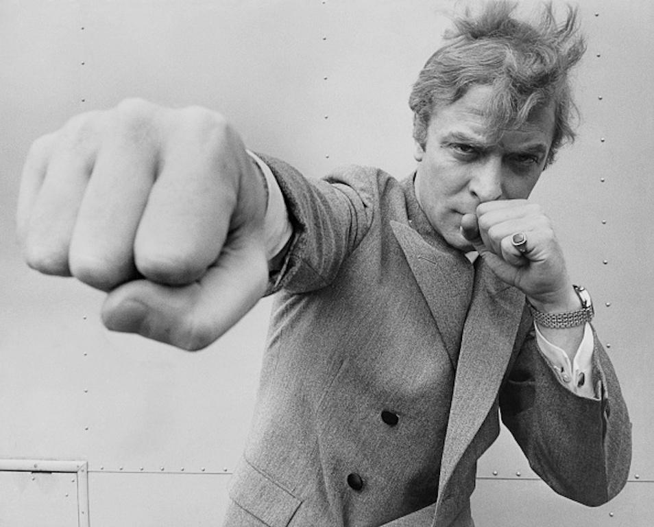 Stephan C Archetti Portrait Photograph - 'Michael Caine Throwing a Punch' Limited Edition Photograph by Archetti, 20x16