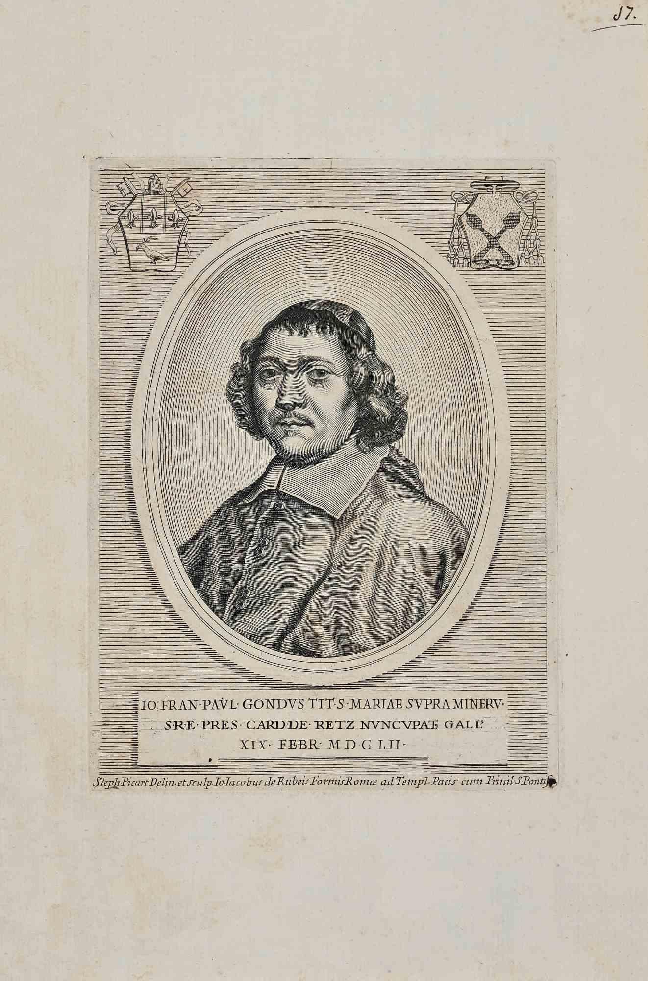 Portrait de Cardinale Retz est une gravure originale, réalisée par Stephan Picart en 1652.

Le statut de la préservation Bon.

L'œuvre d'art est dépeinte habilement par des lignes sûres et fortes, avec une composition harmonieuse.