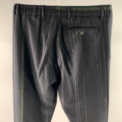 STEPHAN SCHNEIDER Size M Navy Striped Wool Elastic Casual Pants