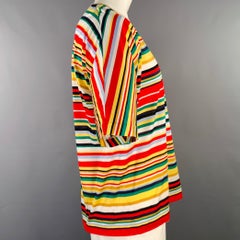 STEPHAN SCHNEIDER Taille XXXL T-shirt à manches courtes en coton à rayures multicolores