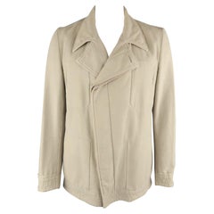 Stephan Schneider XL Cappotto con bottoni nascosti in cotone color kaki