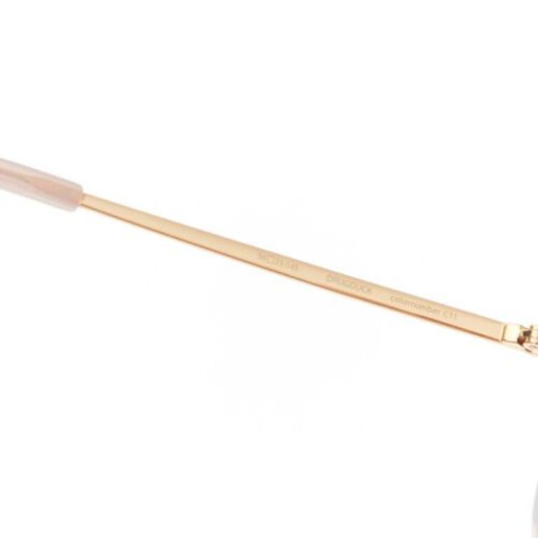 STEPHANE CHRISTIAN Drugduck  occhiali da sole rotondi marrone tartaruga viola riflettente in vendita 2