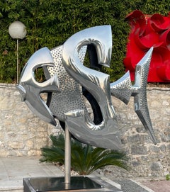 Sculpture Poisson Metal - 208 en vente sur 1stDibs