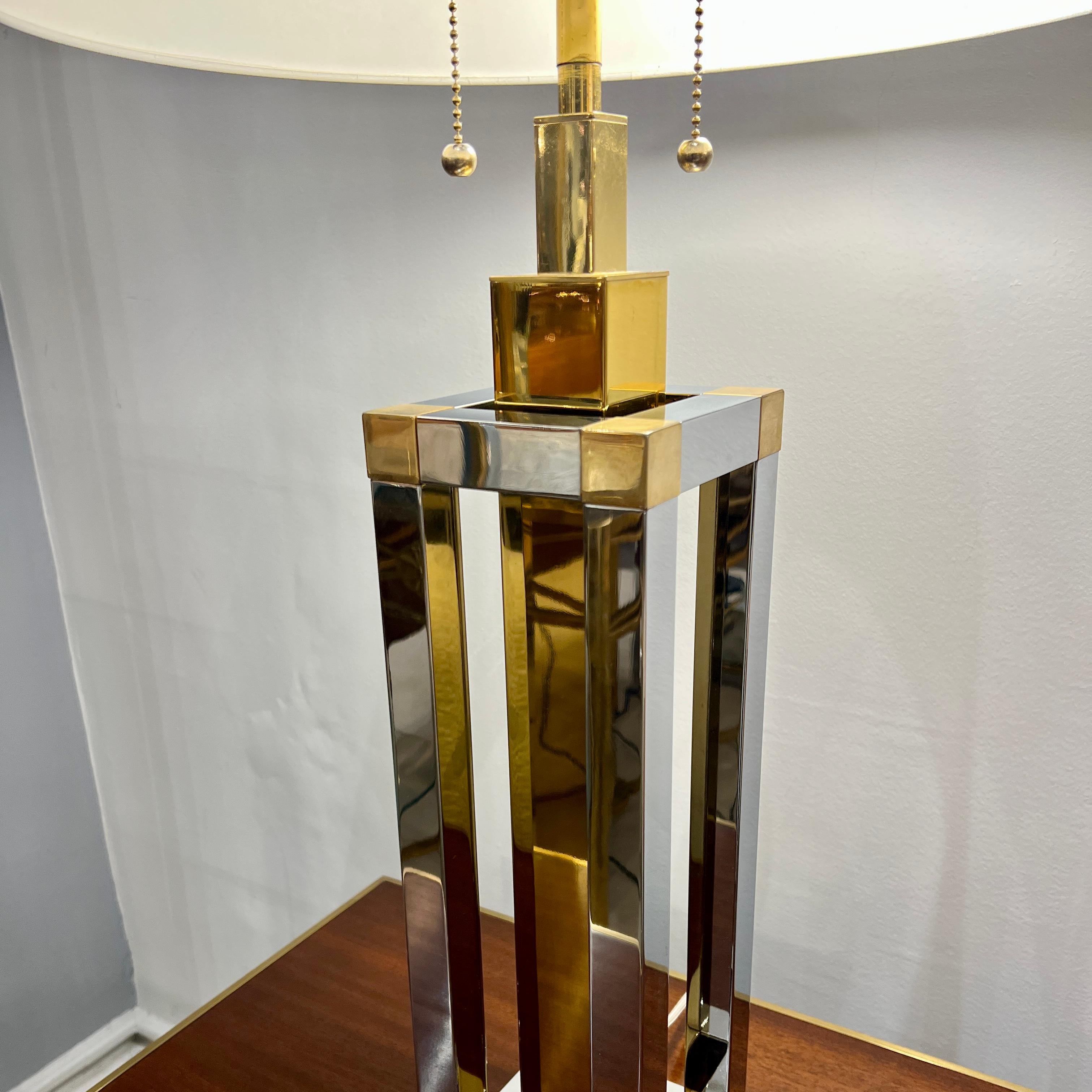 Brass Stephane Davits Modernist Table Lamp For Sale