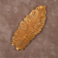 Stephane Galerneau Gilt Leaf-shaped Decorative Dish