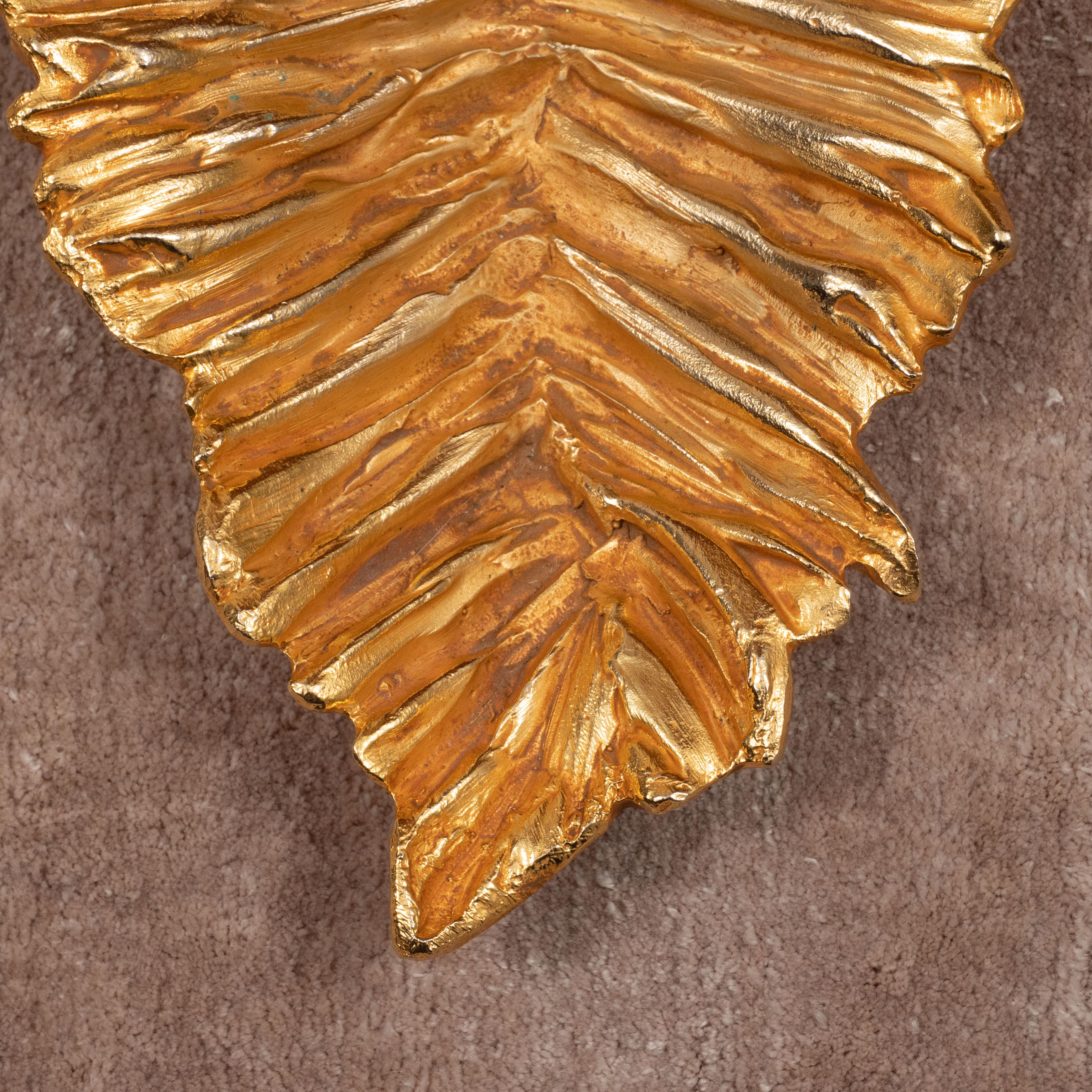 Stephane Galerneau Gilt Leaf-shaped Decorative Dish 3