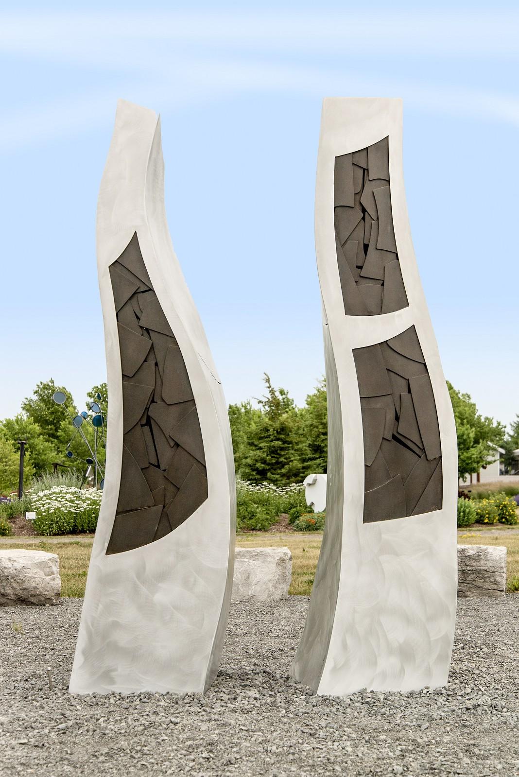Bewitched - tall, modern, abstract, contemporary, aluminum outdoor sculpture - Sculpture by Stephane Langlois