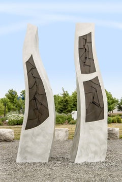 Bewitched - tall, modern, abstract, contemporary, aluminum outdoor sculpture