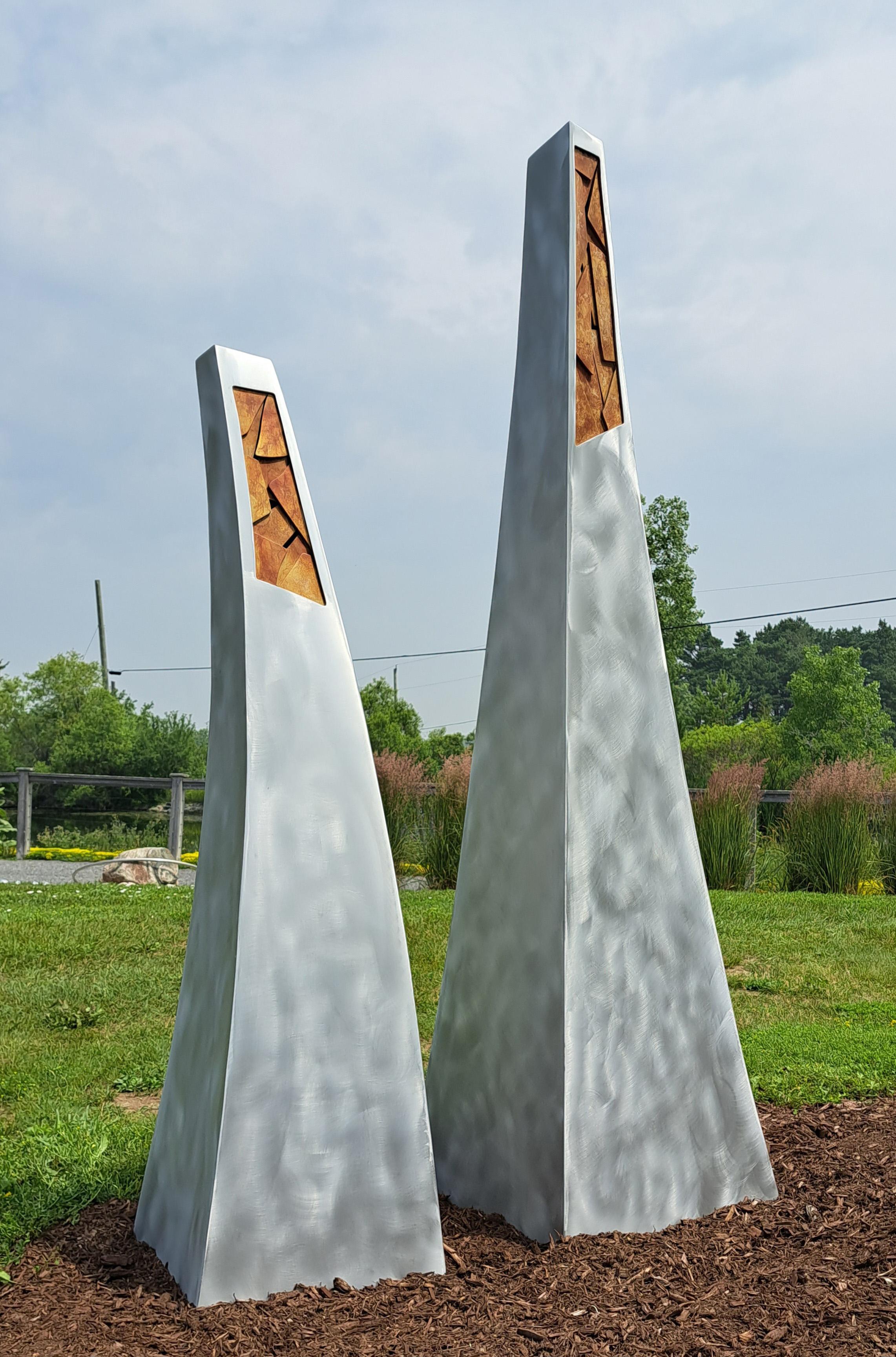 Generation - tall, modern, abstract, contemporary, aluminum outdoor sculpture For Sale 3