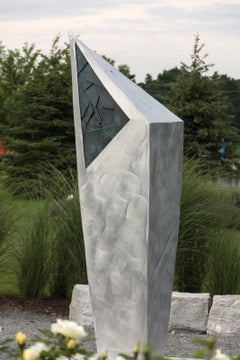 Triangle - tall, modern, abstract, contemporary, aluminum outdoor sculpture