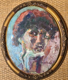 French Expressionist Self Portrait. Oil on Canvas.
