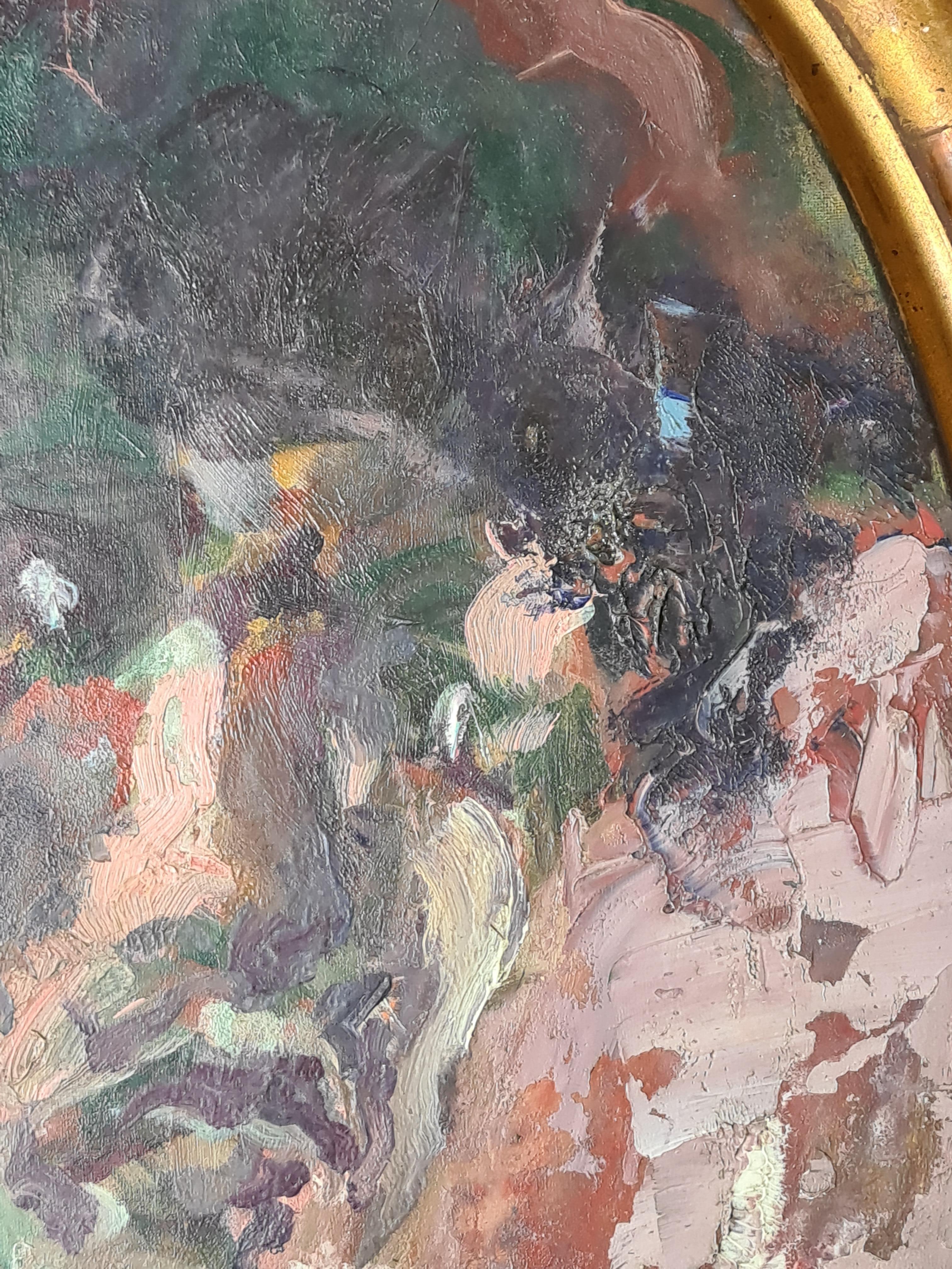 French Expressionist Self Portrait. Oil on Canvas. For Sale 3
