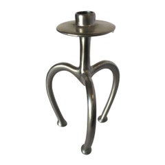 Stephane Rondel Aluminum Candlestick Holders, Pair