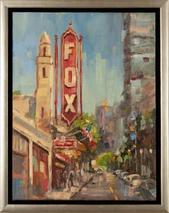 Fox Theater Atlanta by Stephanie Amato, Framed City Oil Painting on Canvas