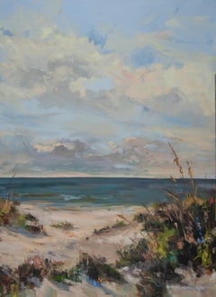 Sea Breeze II by Stephanie Amato, Large Beachscape Oil Painting 