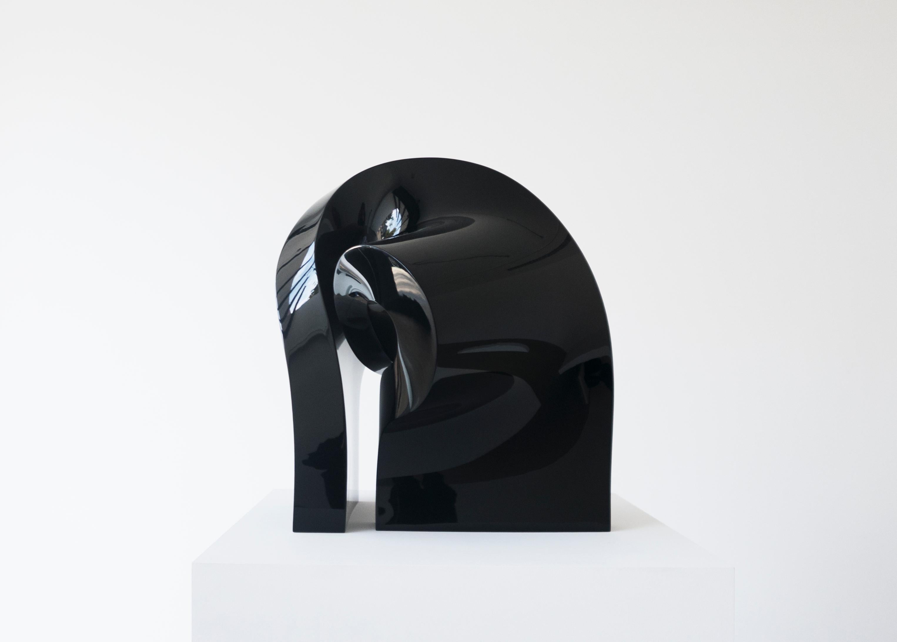 Helix (Black), Edition 4/8 - Sculpture by Stephanie Bachiero