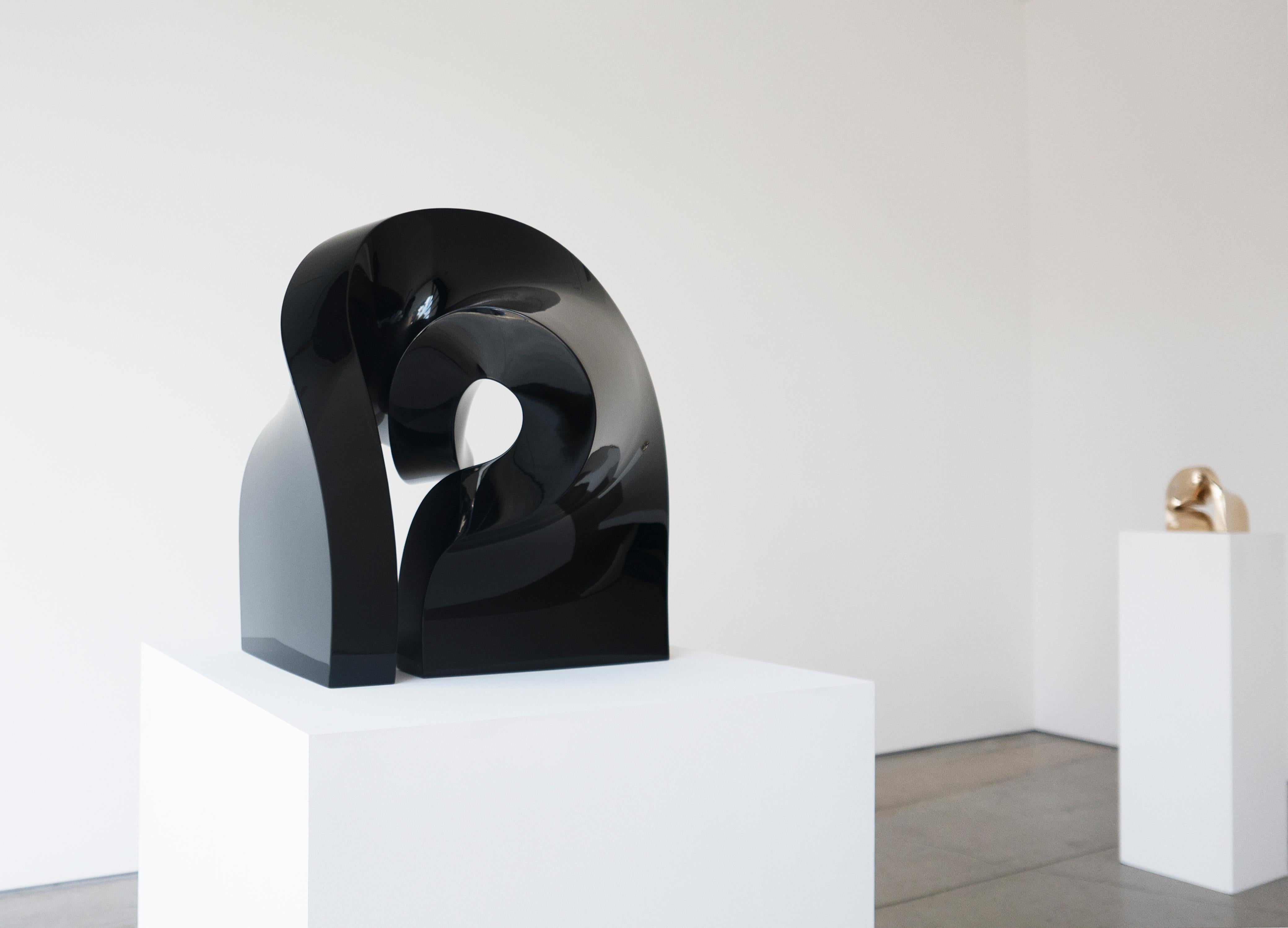 Helix (Black), Edition 4/8 - Minimalist Sculpture by Stephanie Bachiero