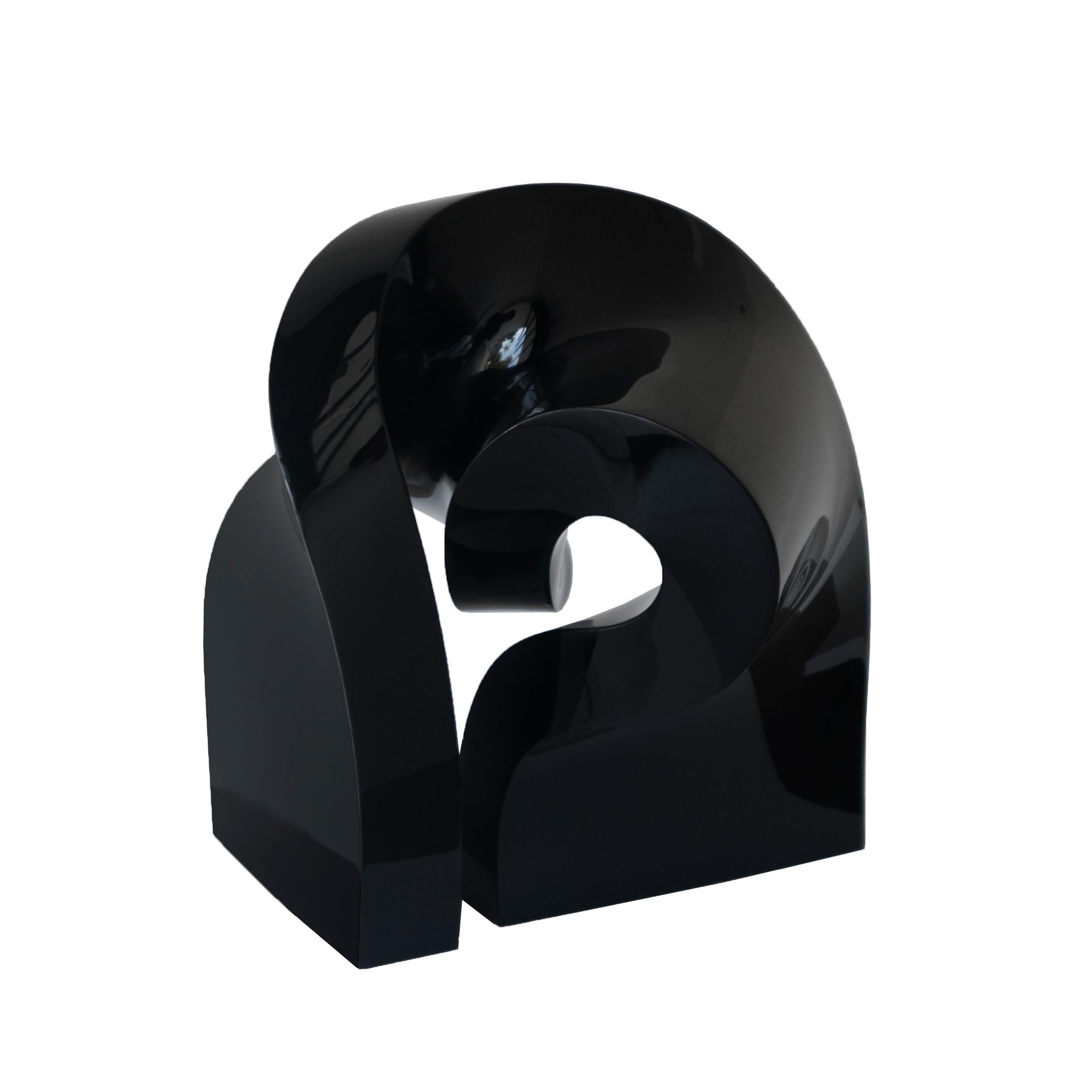 Stephanie Bachiero Abstract Sculpture - Helix (Black), Edition 4/8