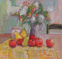 August Arrangment, Painting, Oil on Canvas