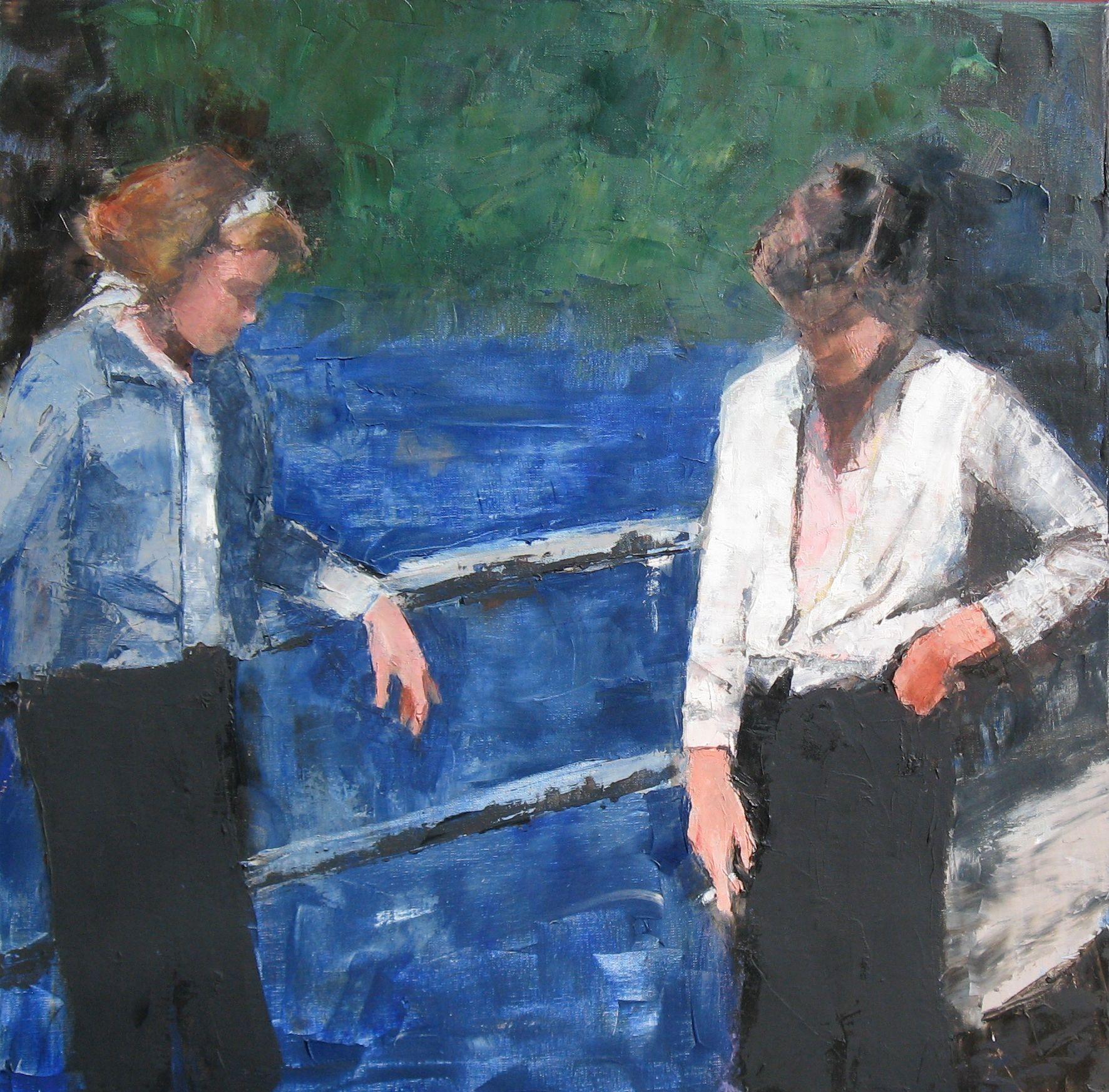 Stephanie Berry Figurative Painting - Betty and Marion, Painting, Oil on Canvas