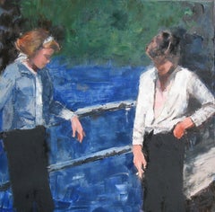 Betty und Marion, Gemälde, Öl auf Leinwand