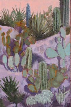 Giardino di cactus, Pittura, Olio su tela