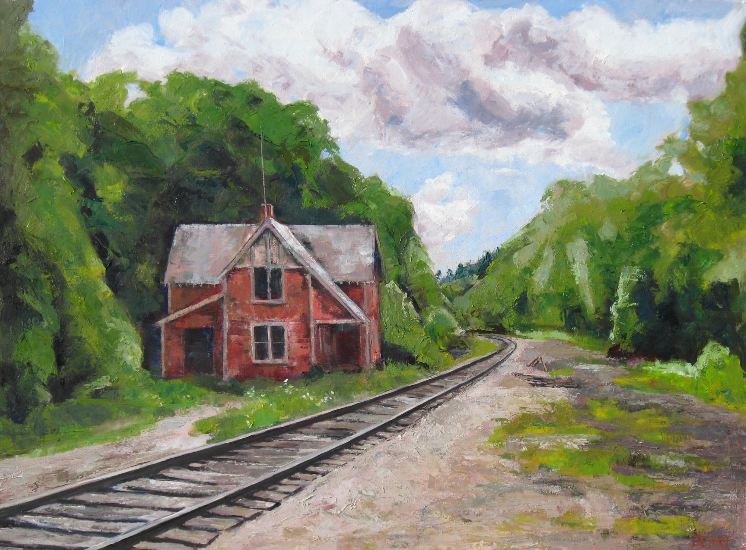 Elliotsville, Pintura, Óleo sobre lienzo - Painting de Stephanie Berry