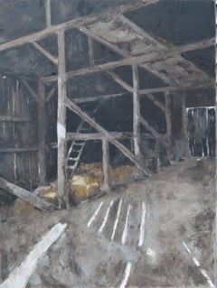 Empty Barn, Painting, Oil on Canvas