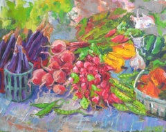 Farmers Market, Painting, Oil on Canvas