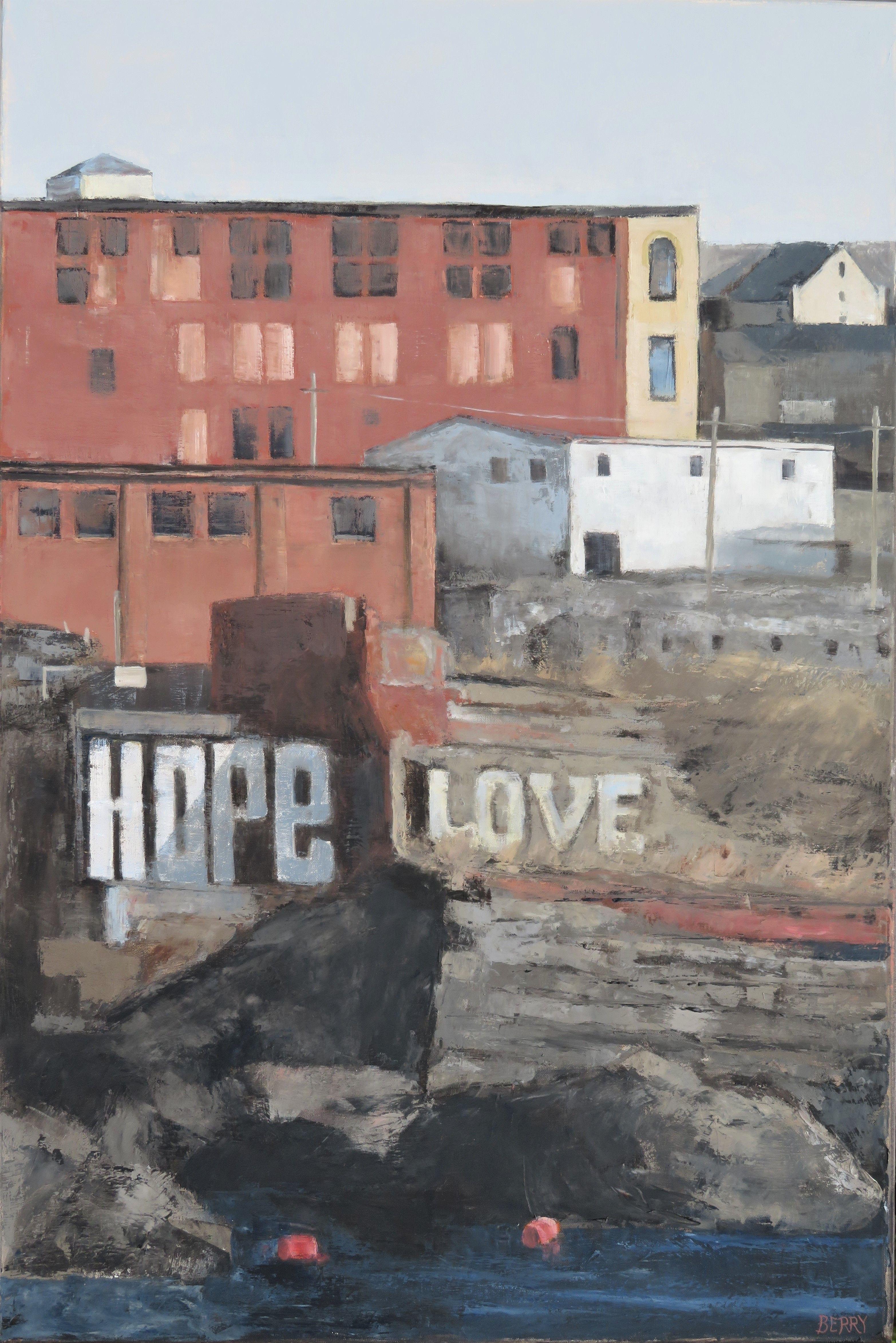 Hope Love n°3, peinture, huile sur toile - Painting de Stephanie Berry