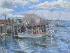 Jonesport Wharf, Painting, Oil on Canvas