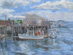 Jonesport Wharf, Painting, Oil on Canvas