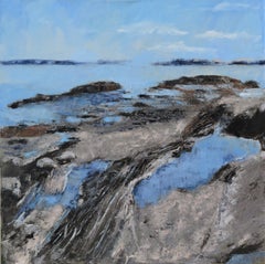 Low Tide at Wolfe's Neck, Painting, Oil on Canvas