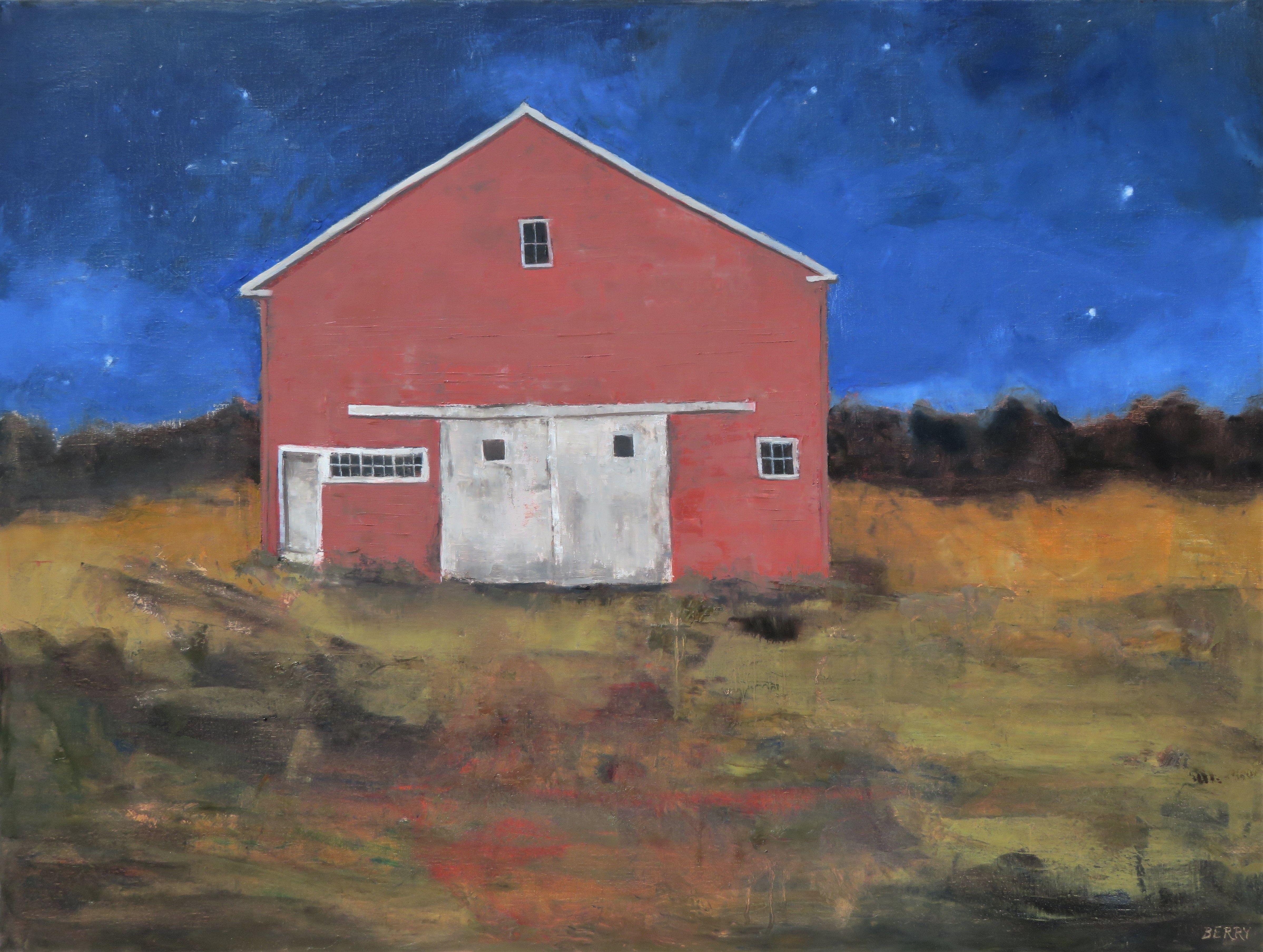 Cielo notturno, Pittura, Olio su tela - Painting di Stephanie Berry