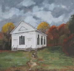 Old Durham Church, Painting, Oil on Canvas