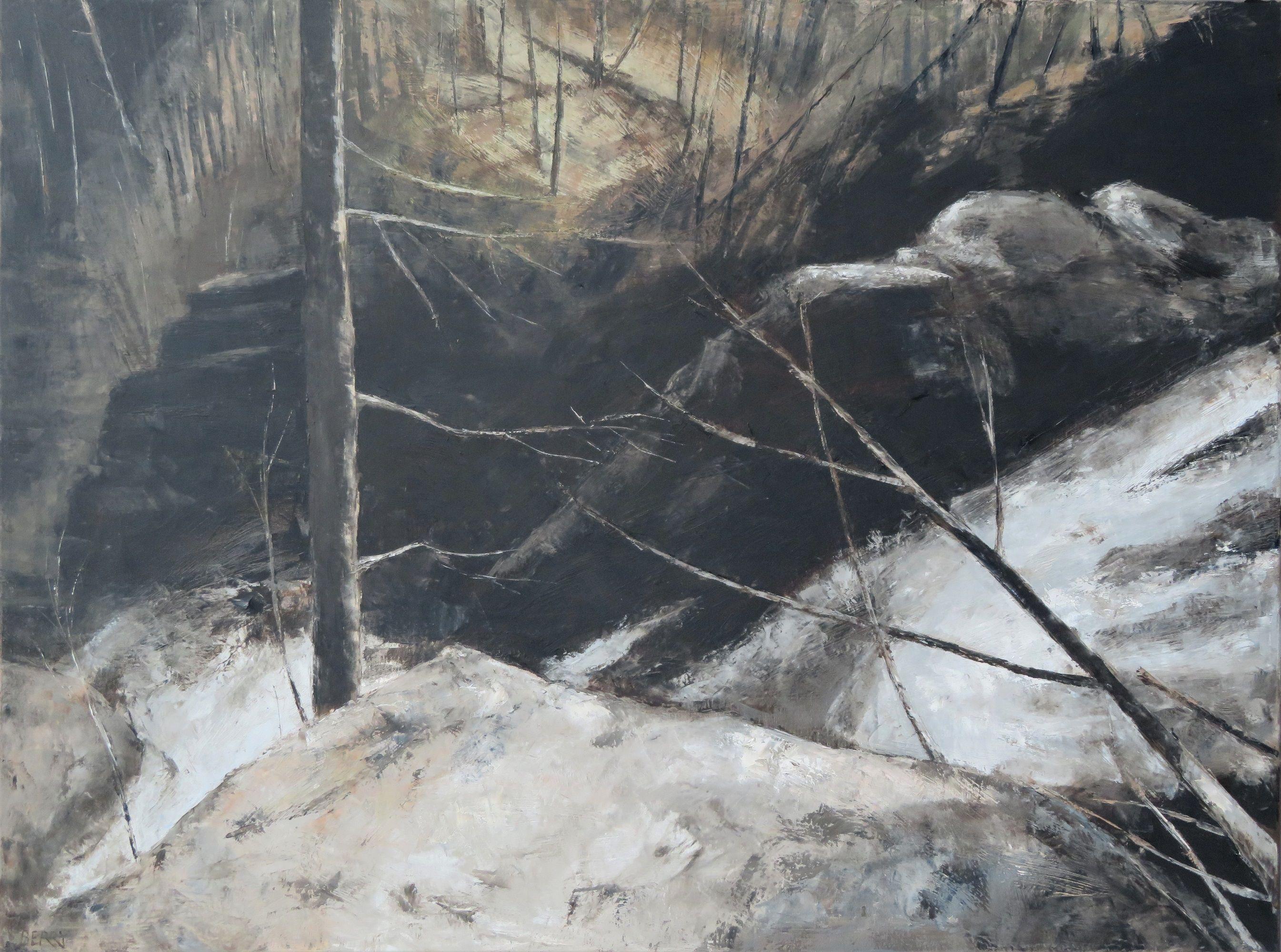 Precipizio, Pittura, Olio su tela - Painting di Stephanie Berry