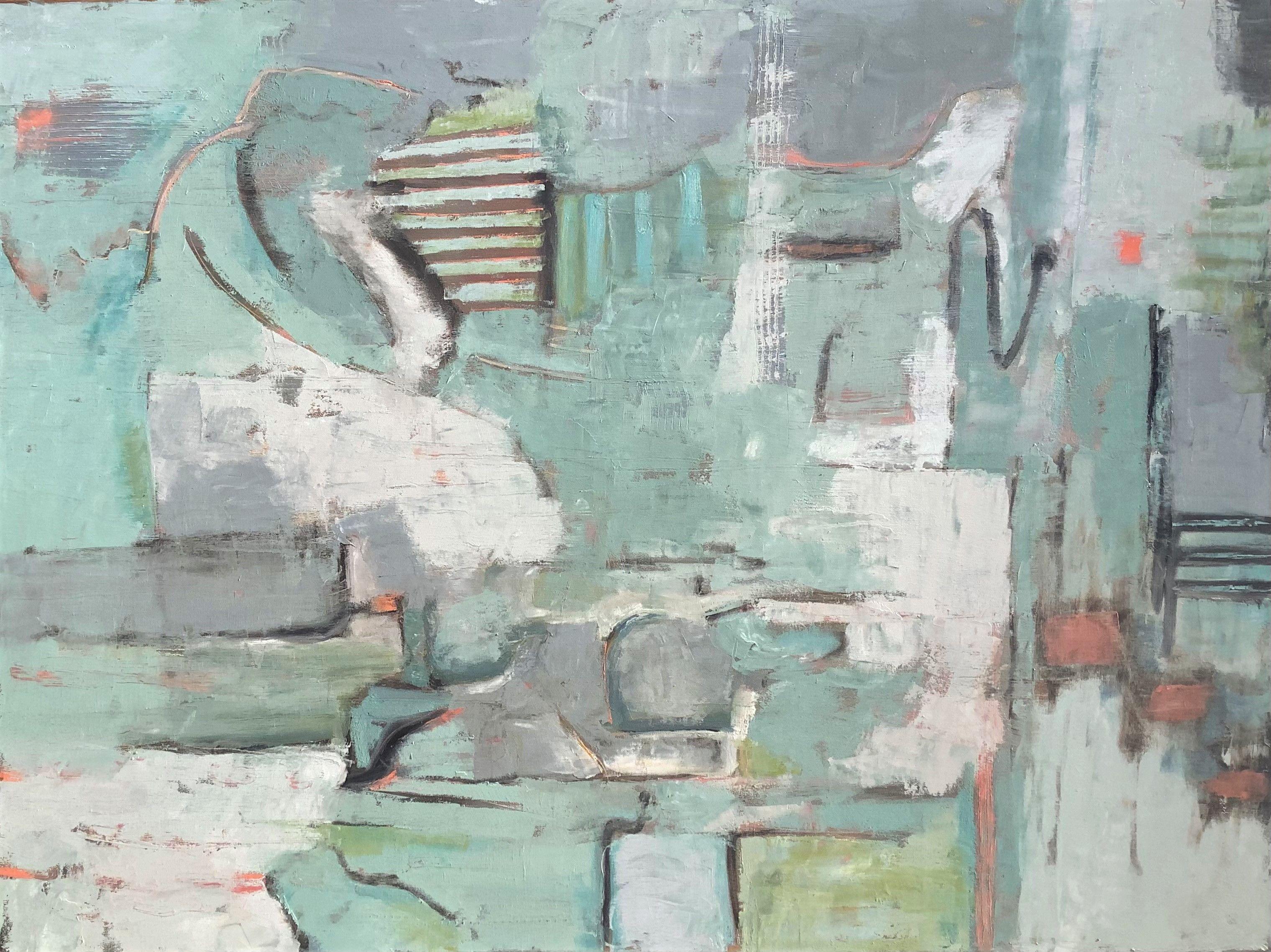 Seaglass, Pittura, Olio su tela - Painting di Stephanie Berry